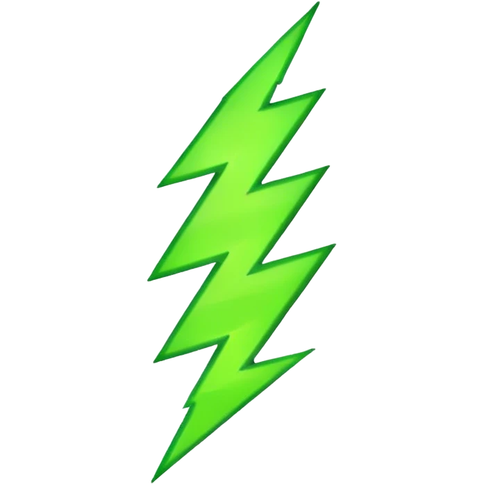 green z form lightning emoji