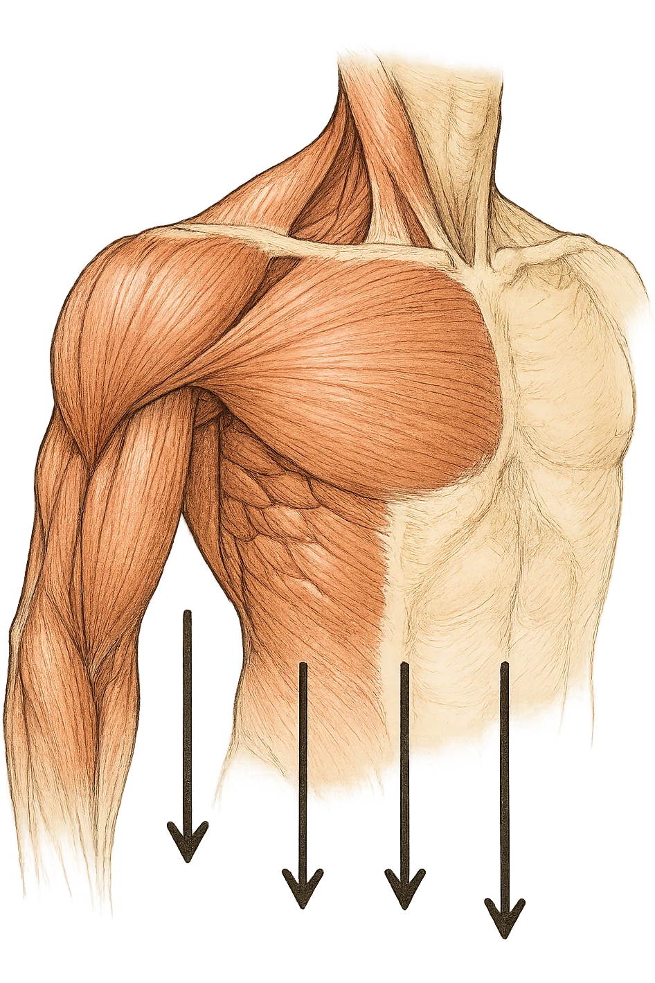 muscoli della spalla anatomia senza scritte fammi solo delle frecce ad indicare che la spalla deve abbassarsi emoji