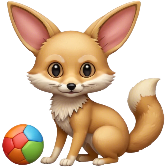 fennec playing with toys  emoji