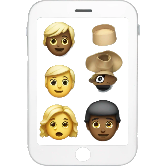 iPhone with  3 apps inside the screen  emoji