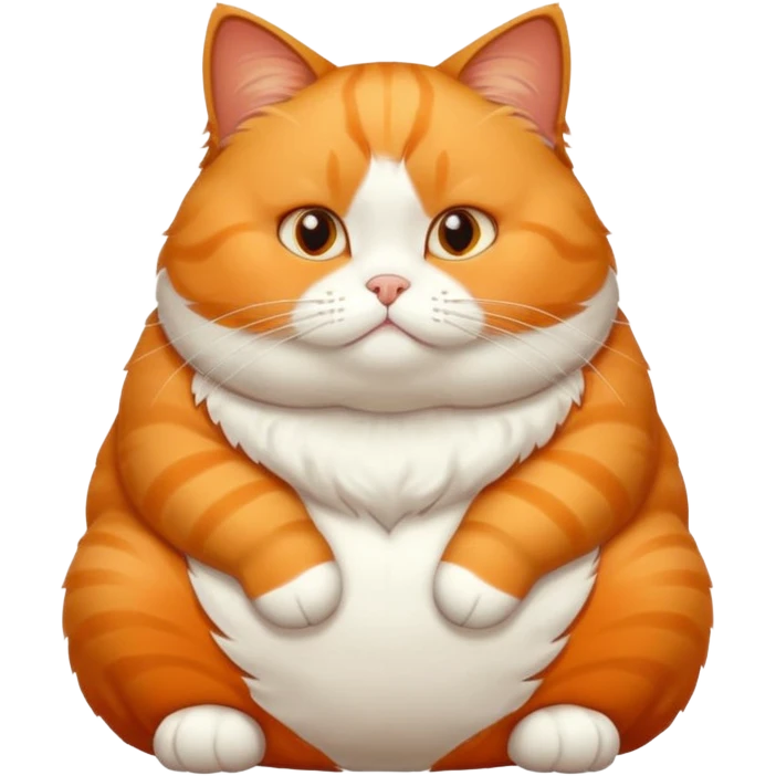 a very fat cat is sitting emoji