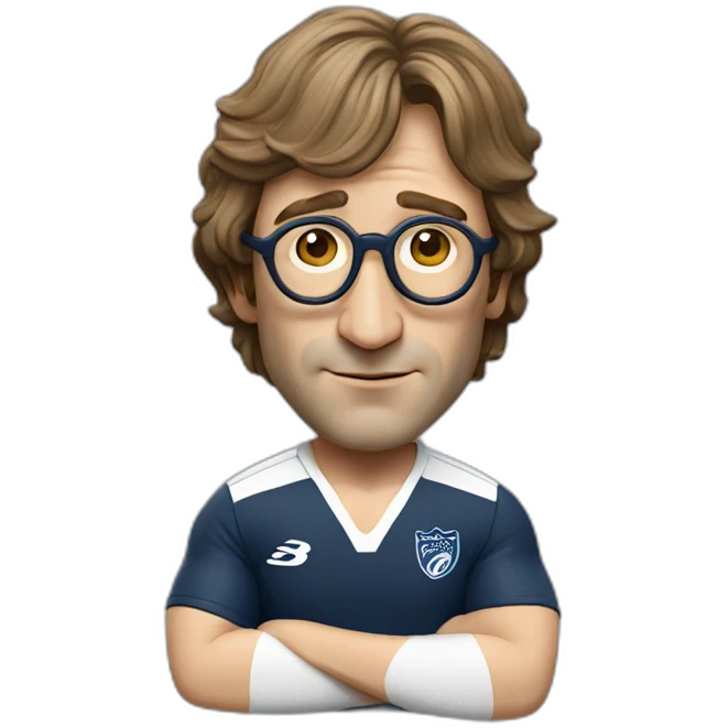 John lennon playing rugby emoji
