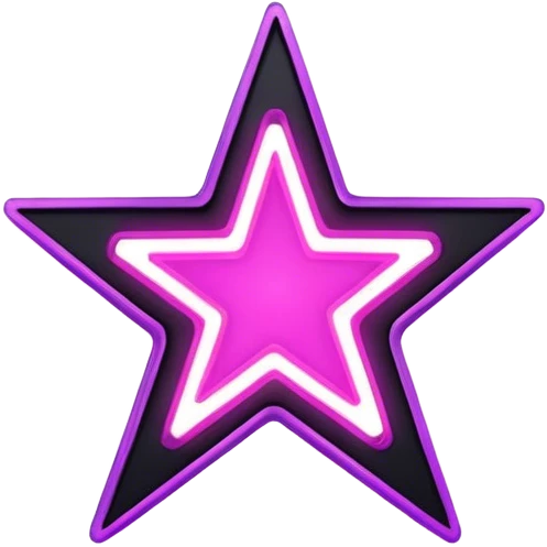 neon cyberpunk style star emoji