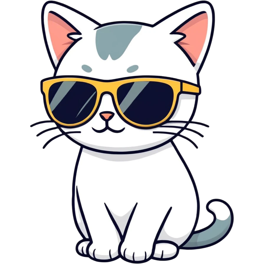 Cat with sunglasses emoji