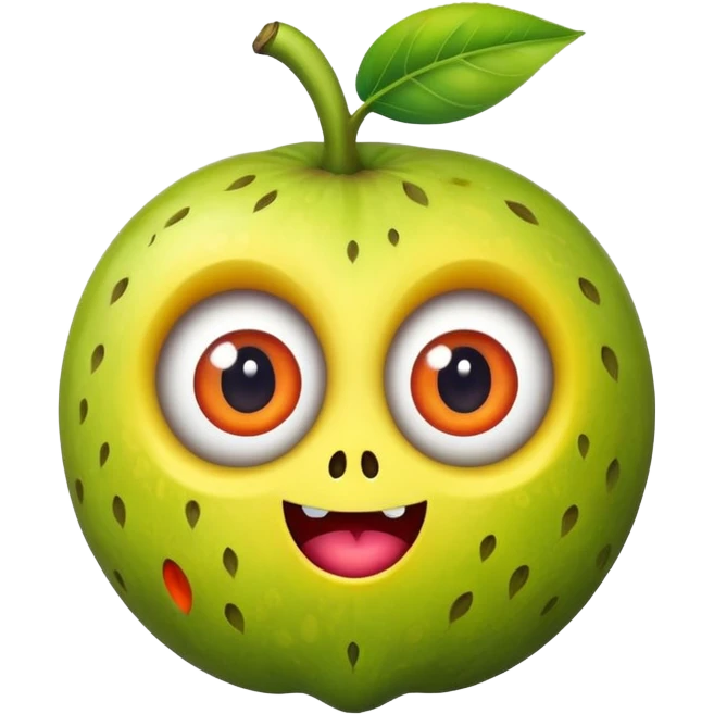 Cute monster Fruit. emoji