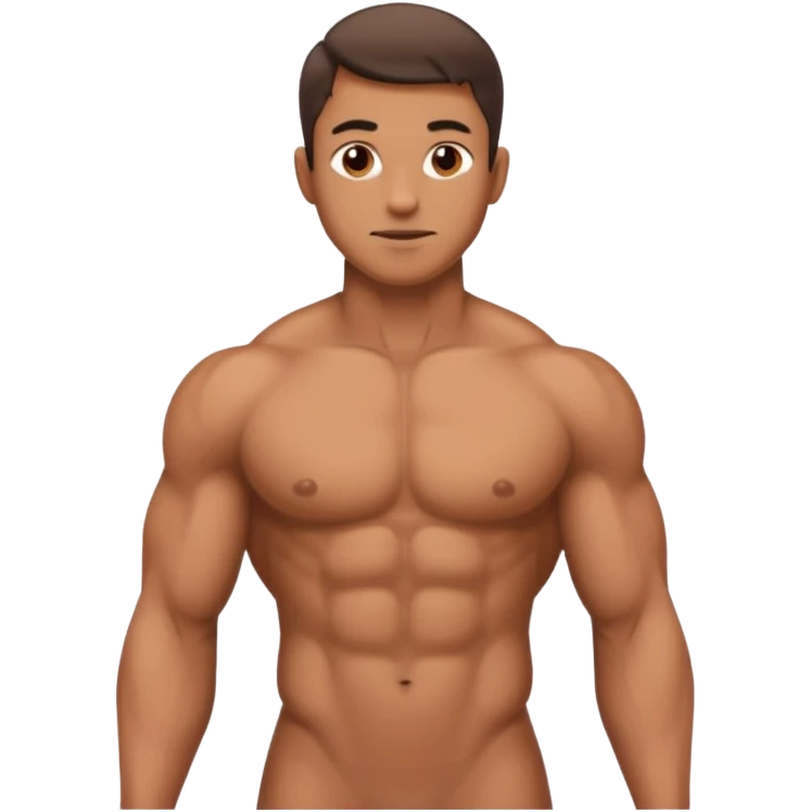 Naked man with penis emoji