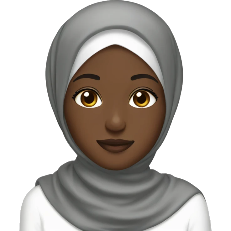 Hijabi black girl doing skincare emoji