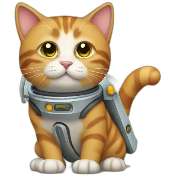 cat with rocket emoji