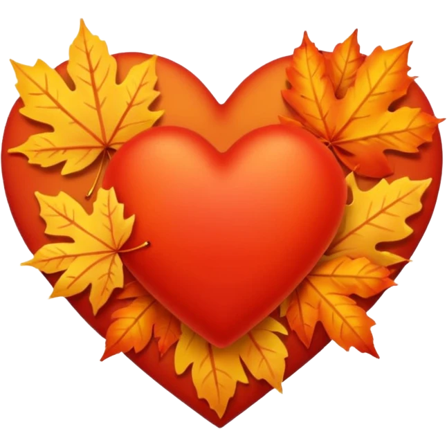 Autumn heart emoji