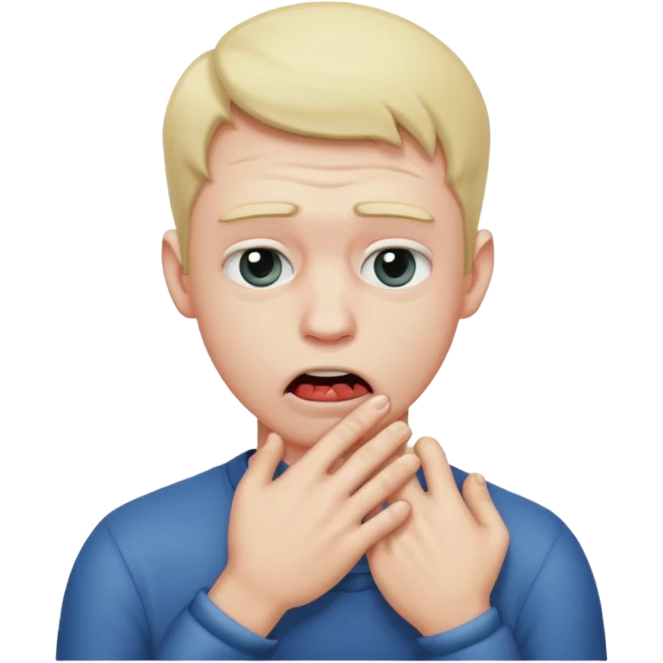 man choking himself  emoji