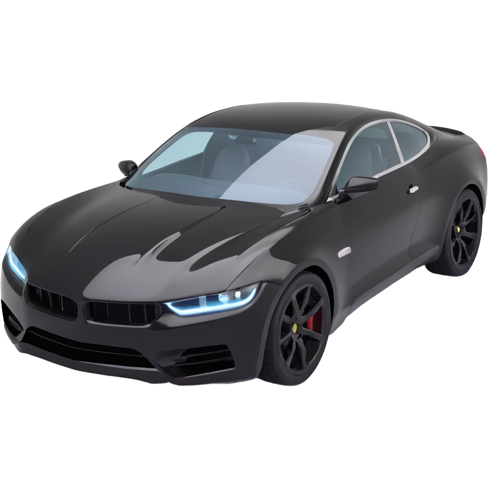 modern and clean glossy black car with a light gray or transparent curved film in motion, partially floating above and partially adhering to the car, film clearly visible with a reflective edge showing the action of being applied emoji