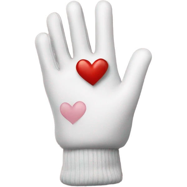 Beautiful heart gloves emoji