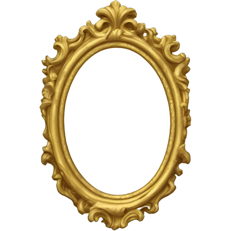 vintage rococo gold mirror emoji