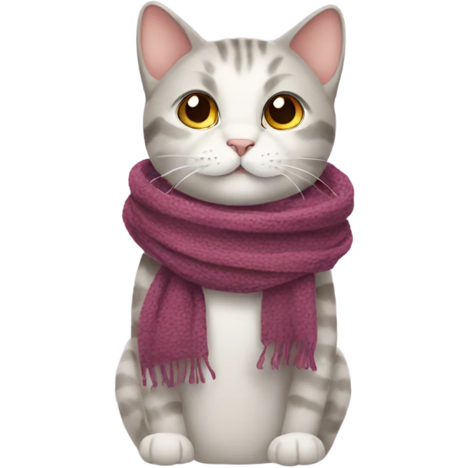 Cat wearing a scarf  emoji