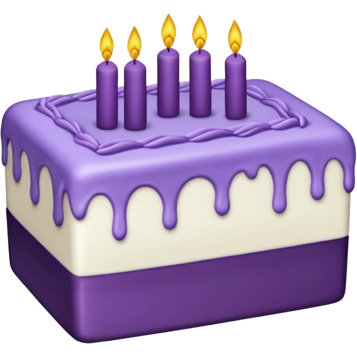 Purple funeral cake emoji