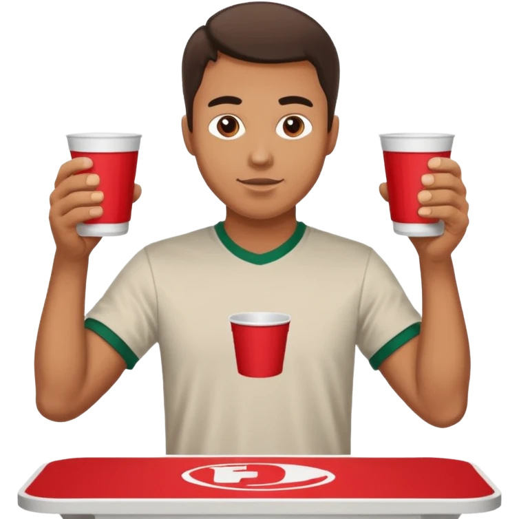 Guy playing beer game dartmouth emoji