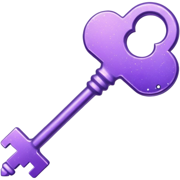 glitter purple key of castle emoji