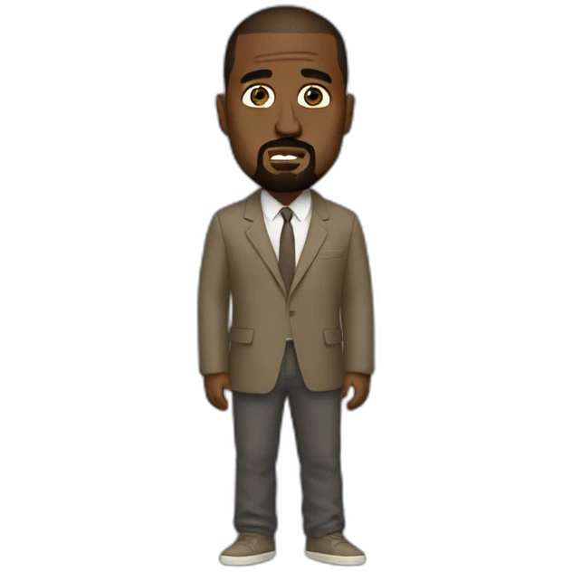 kanye west with huge earnings emoji