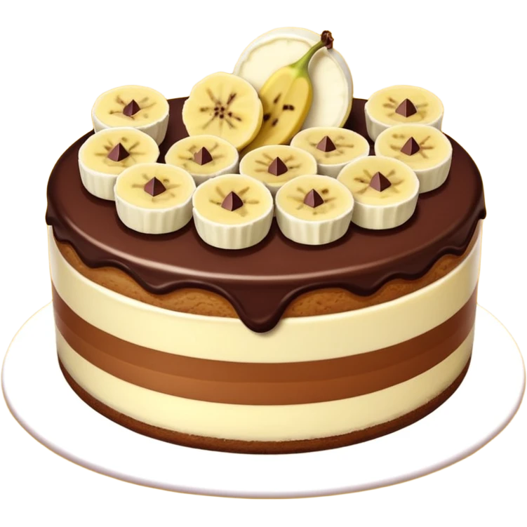 chocolate banana cheesecake emoji
