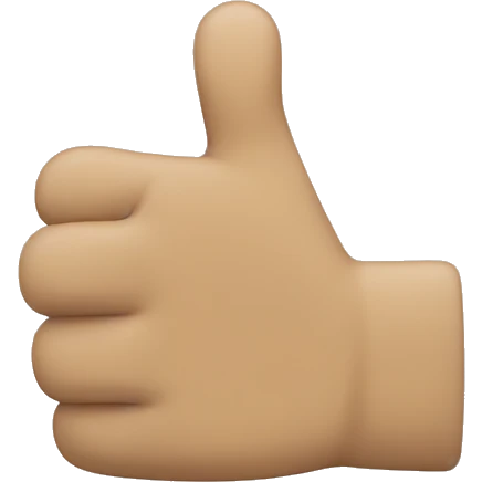 Thumbs right not up emoji