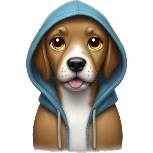 Dog with a hoodie emoji