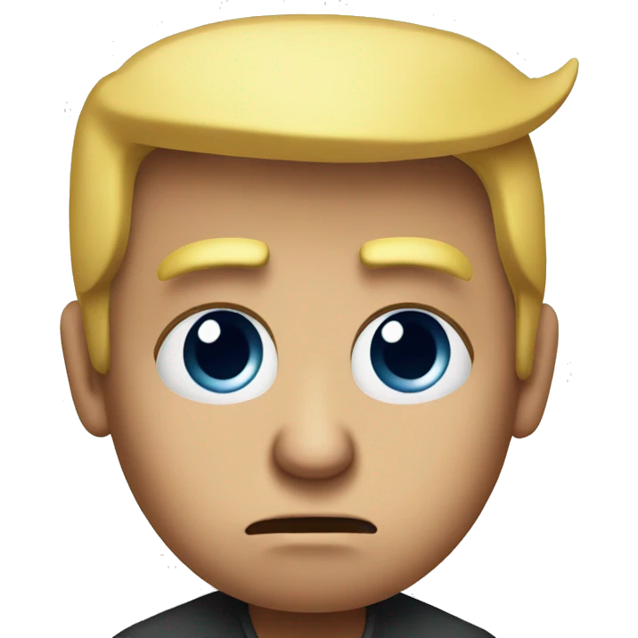 Donald Trump looking sad emoji
