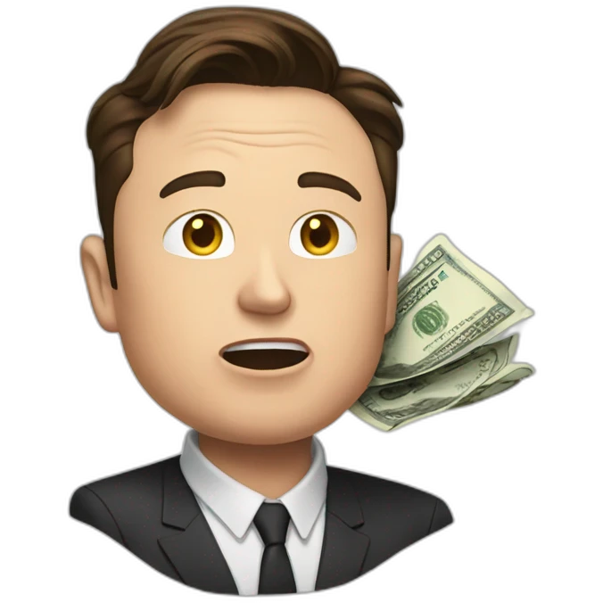 money Elon musk shock emoji