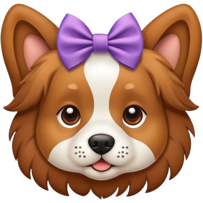 Dog with bow emoji