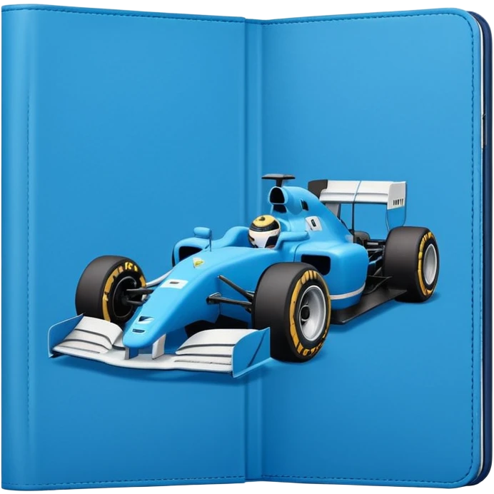 contact book with an F1 car drawn on the cover emoji