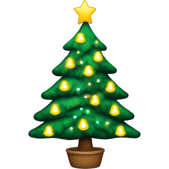 Christmas tree with lights  emoji