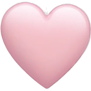 Pale pink heart emoji