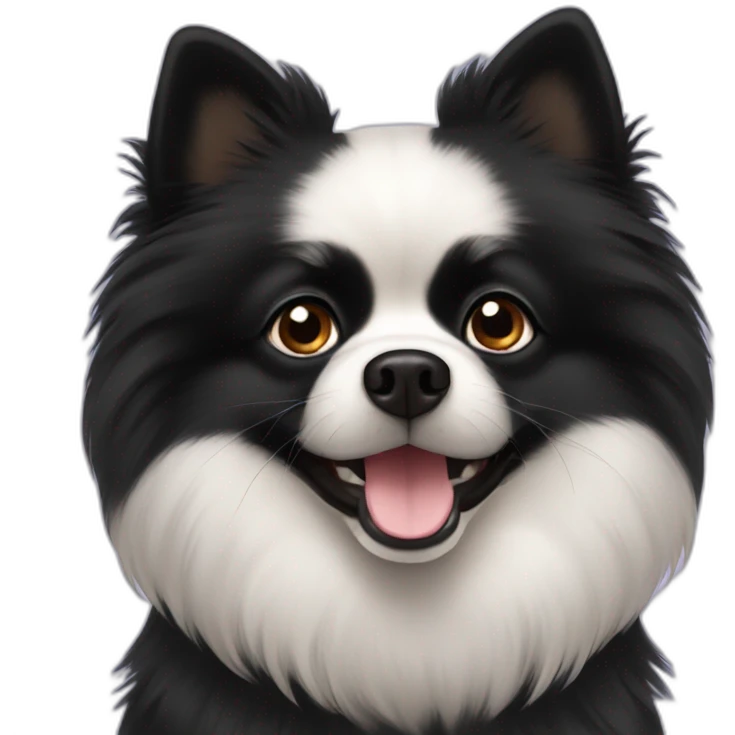 Black Pomeranian emoji