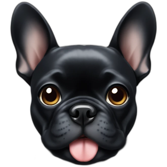 black frenchie face emoji