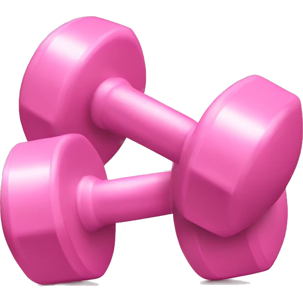 soft pink dumbbells emoji