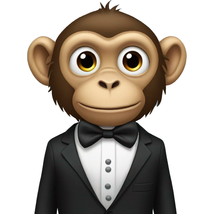 monkey wearing a tuxedo  emoji