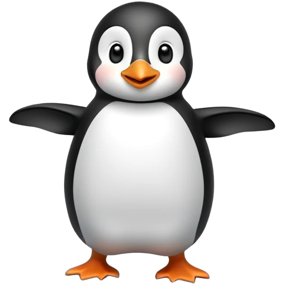 A cute penguin waddles happily across the ice, spreading joy with every step emoji