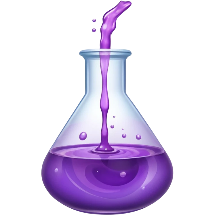 chemistry glass with purple liquid emoji