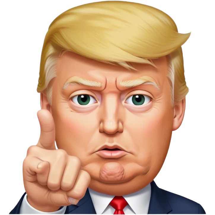 Donald Trump points his finger at the camera
realistic emoji