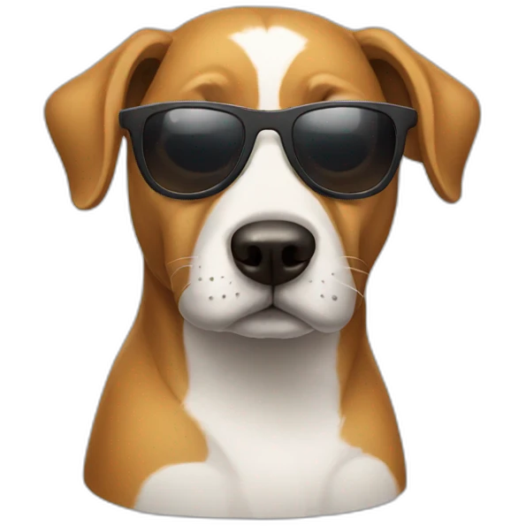 Dog with sunglasses emoji