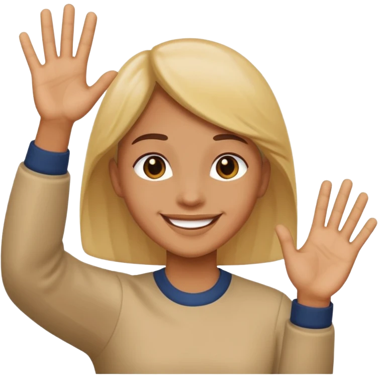 Face with person giving themselves a high five emoji