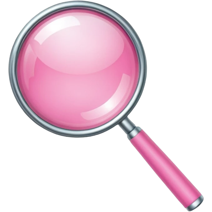 pink magnifying glass emoji