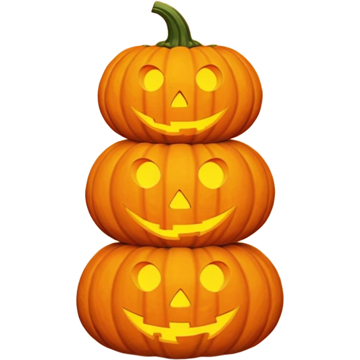Pumpkin Stack – Three pumpkins stacked like a tower lantern emoji
