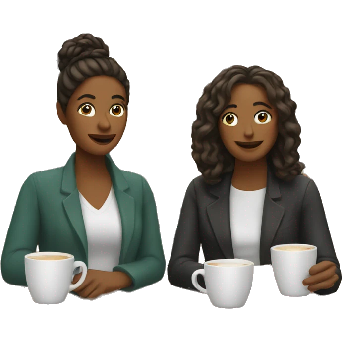 two women at coffee shop emoji
