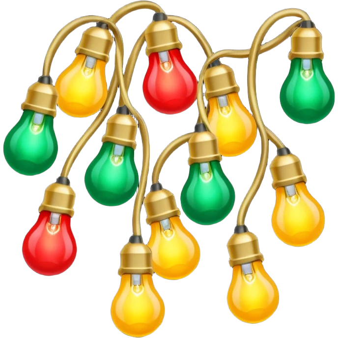 Christmas lights strang emoji