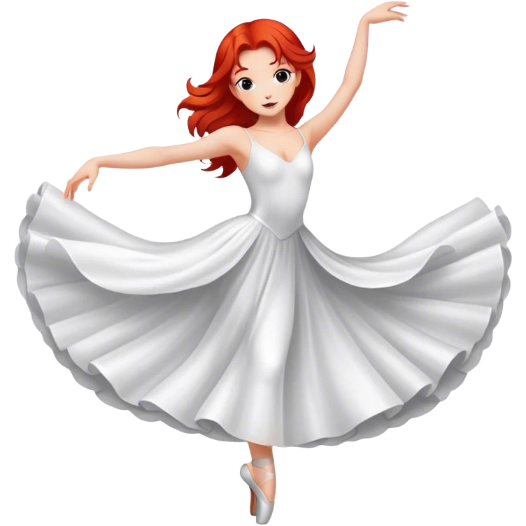 Ballet dancer red hair emoji