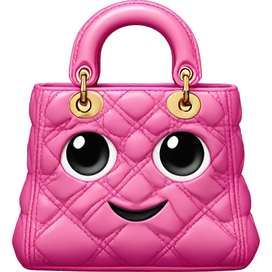 Pink mini lady Dior bag emoji