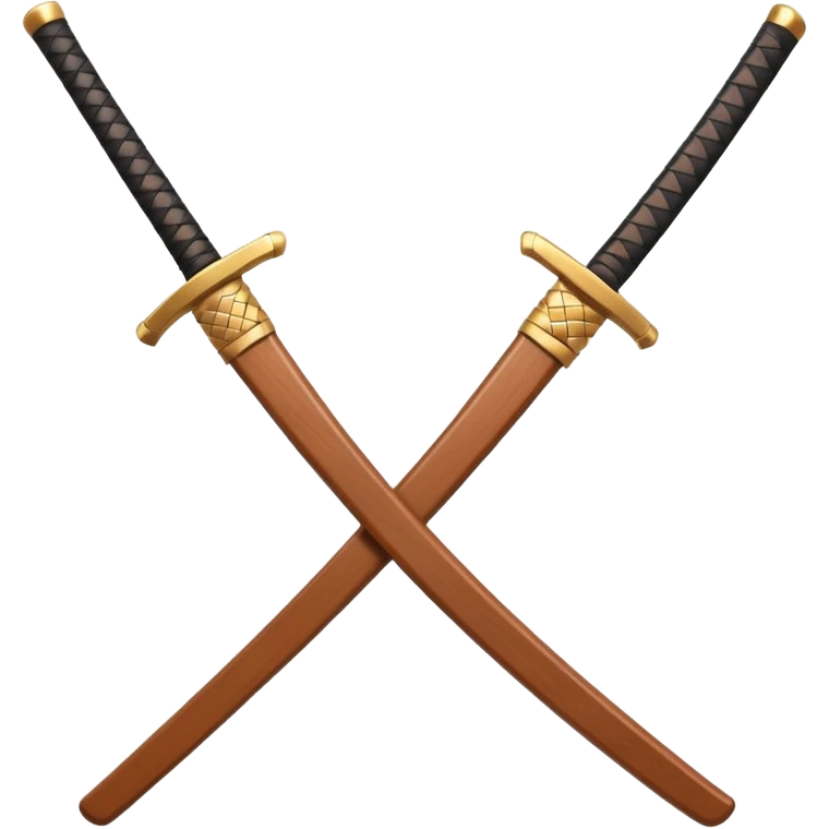 samurai training wooden sword object icon, traditional bokken, smooth polished wood, katana shape, simple guard, 3D cartoon, mobile game icon style, centered, clean background, soft shadow, no text, no watermark
 emoji