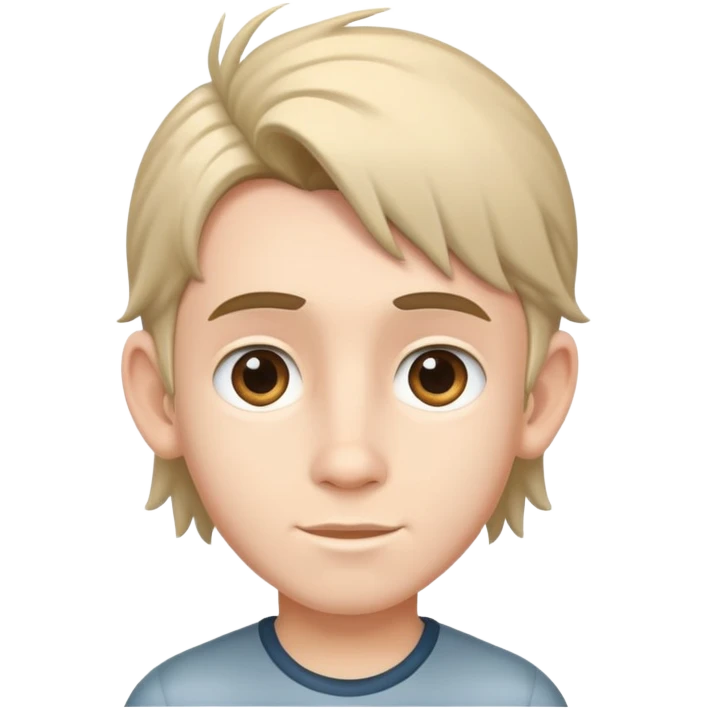 boy with big ears and a mullet hairstyle emoji