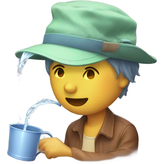 Lofi watering a hat emoji