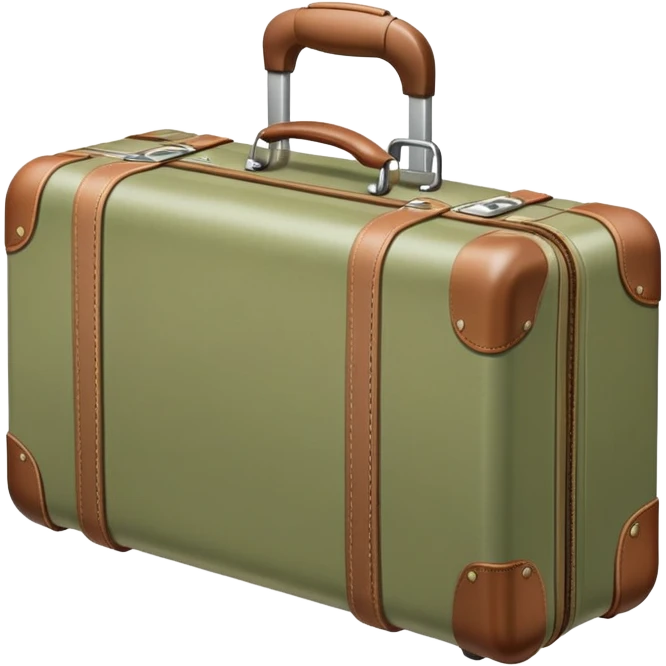 Pastel Pale olive colored suitcase emoji